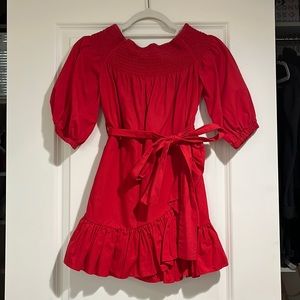 Tularosa off shoulder red dress